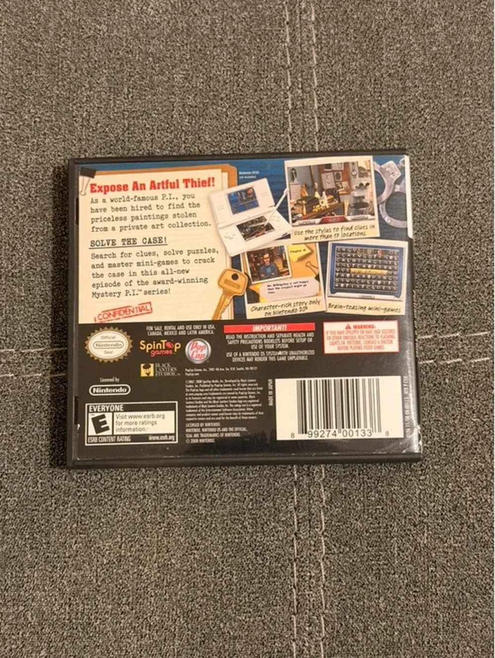 Mystery P.I. Portrait of a Thief for Nintendo DS
